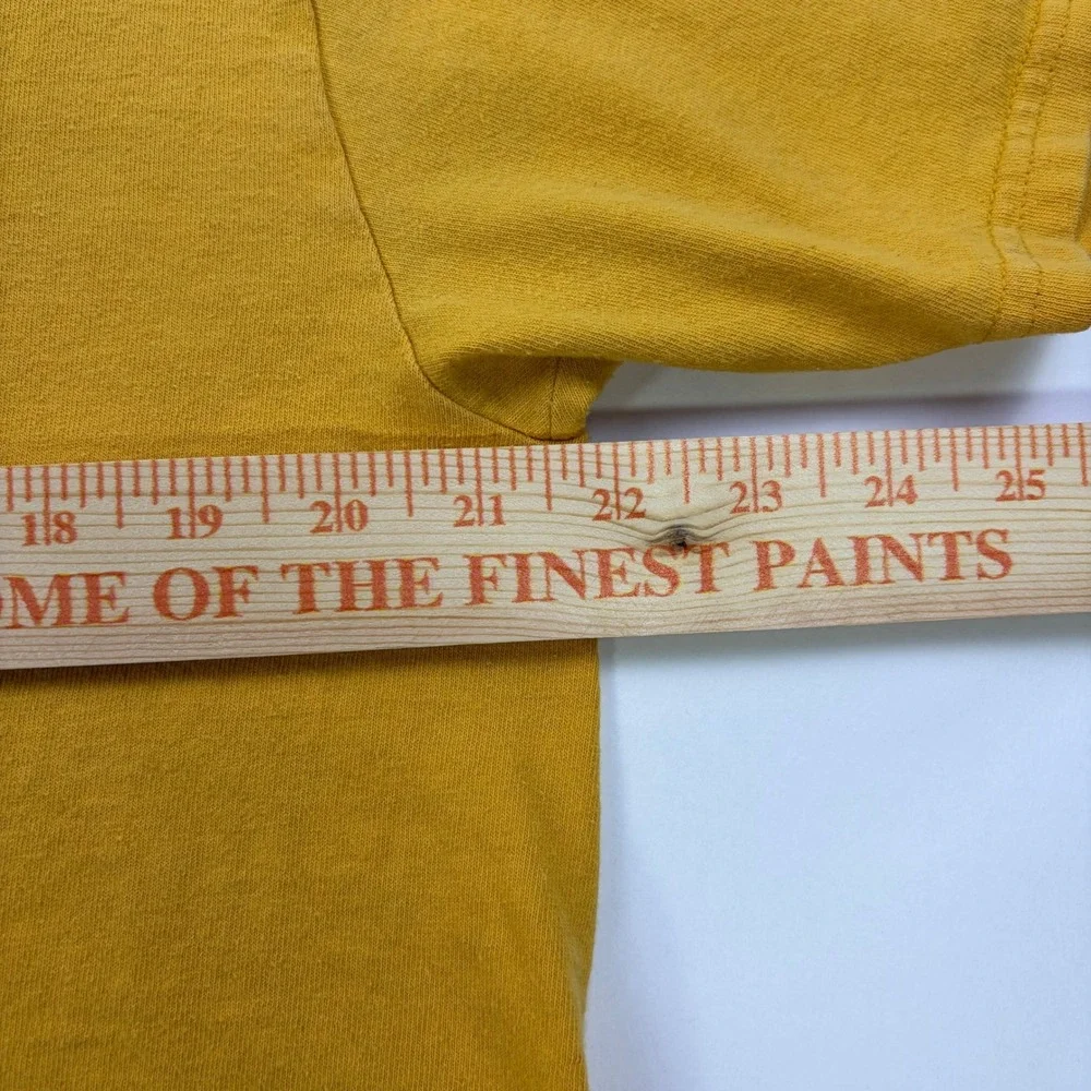 90s Nautica Jeans Co Graphic T-Shirt Mens Medium Yellow NJC Cotton Tee